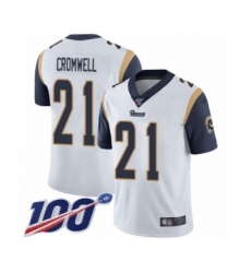 Men's Los Angeles Rams #21 Nolan Cromwell White Vapor Untouchable Limited Player 100th Season Football Jersey