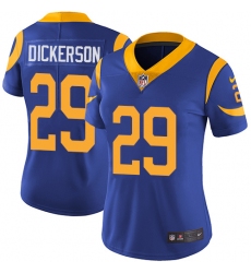 Women's Nike Los Angeles Rams #29 Eric Dickerson Royal Blue Alternate Vapor Untouchable Limited Player NFL Jersey