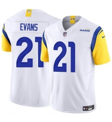 Men's Los Angeles Rams #21 Zach Evans White 2024 F.U.S.E Vapor Untouchable Stitched Football Jersey