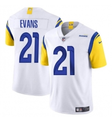 Men's Los Angeles Rams #21 Zach Evans White 2024 Vapor Untouchable Stitched Football Jersey