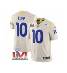 Men's Los Angeles Rams #10 Cooper Kupp Bone 2022 Super Bowl LVI Vapor Limited Stitched Jersey