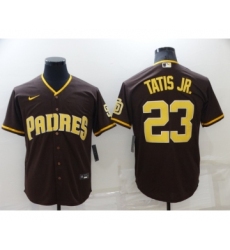 Men's San Diego Padres #23 Fernando Tatis Jr Brown Stitched MLB Cool Base Nike Jersey