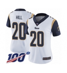 Women's Los Angeles Rams #20 Troy Hill White Vapor Untouchable Limited Player 100th Season Football Jersey