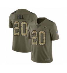 Youth Los Angeles Rams #20 Troy Hill Limited Oliv Camo 2017 Salute to Service Football Jersey