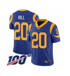 Youth Los Angeles Rams #20 Troy Hill Royal Blue Alternate Vapor Untouchable Limited Player 100th Season Football Jersey