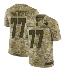 Youth Nike Los Angeles Rams #77 Andrew Whitworth Limited Camo 2018 Salute to Service NFL Jersey