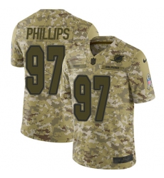 Men's Nike Miami Dolphins #97 Jordan Phillips Limited Camo 2018 Salute to Service NFL Jersey