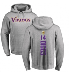 NFL Nike Minnesota Vikings #14 Stefon Diggs Ash Backer Pullover Hoodie