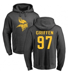 NFL Nike Minnesota Vikings #97 Everson Griffen Ash One Color Pullover Hoodie