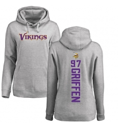 NFL Women's Nike Minnesota Vikings #97 Everson Griffen Ash Backer Pullover Hoodie