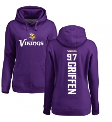 NFL Women's Nike Minnesota Vikings #97 Everson Griffen Purple Backer Pullover Hoodie