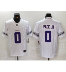 Men's Minnesota Vikings #0 Ivan Pace Jr White Alternate Vapor FUSE Limited Stitched Jersey