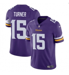 Men's Minnesota Vikings #15 Dallas Turner Purple 2024 Draft Vapor Untouchable Limited Football Stitched Jersey