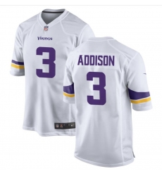 Men's Minnesota Vikings #3 Jordan Addison Nike White 2023 NFL Draft First Round Pick Limited Jersey