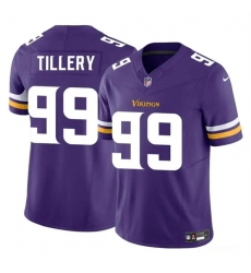 Men's Minnesota Vikings #99 Jerry Tillery Purple 2023 F.U.S.E. Vapor Untouchable Limited Football Stitched Jersey