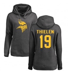 NFL Women's Nike Minnesota Vikings #19 Adam Thielen Ash One Color Pullover Hoodie