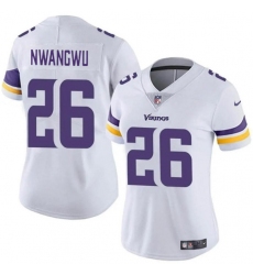 Women's Minnesota Vikings #26 Kene Nwangwu White Vapor Untouchable Limited Jersey(Run Small)