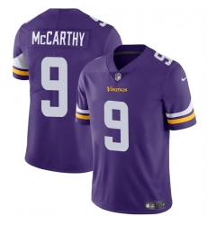 Youth Minnesota Vikings #9 J.J. McCarthy Purple 2024 Draft Vapor Untouchable Limited Football Stitched Jersey