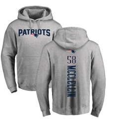 NFL Nike New England Patriots #58 Shea McClellin Ash Backer Pullover Hoodie