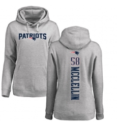 NFL Women's Nike New England Patriots #58 Shea McClellin Ash Backer Pullover Hoodie