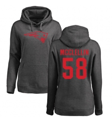 NFL Women's Nike New England Patriots #58 Shea McClellin Ash One Color Pullover Hoodie