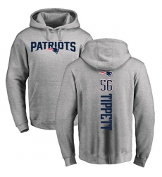 NFL Nike New England Patriots #56 Andre Tippett Ash Backer Pullover Hoodie