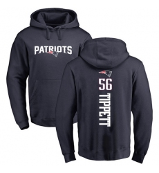 NFL Nike New England Patriots #56 Andre Tippett Navy Blue Backer Pullover Hoodie