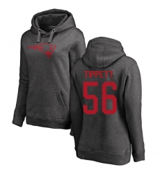 NFL Women's Nike New England Patriots #56 Andre Tippett Ash One Color Pullover Hoodie