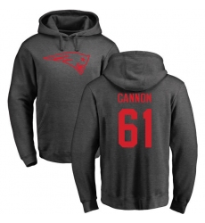 NFL Nike New England Patriots #61 Marcus Cannon Ash One Color Pullover Hoodie