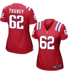 Women's Nike New England Patriots #62 Joe Thuney Game Red Alternate NFL Jersey