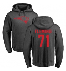 NFL Nike New England Patriots #71 Cameron Fleming Ash One Color Pullover Hoodie