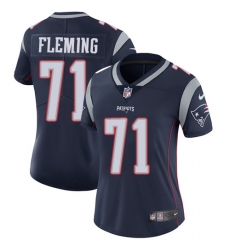 Women's Nike New England Patriots #71 Cameron Fleming Navy Blue Team Color Vapor Untouchable Limited Player NFL Jersey