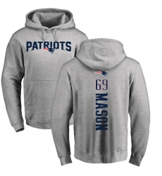 NFL Nike New England Patriots #69 Shaq Mason Ash Backer Pullover Hoodie