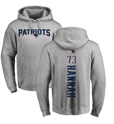 NFL Nike New England Patriots #73 John Hannah Ash Backer Pullover Hoodie