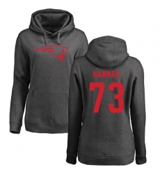 NFL Women's Nike New England Patriots #73 John Hannah Ash One Color Pullover Hoodie