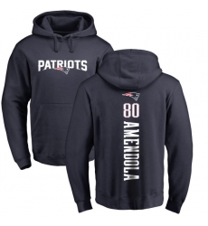 NFL Nike New England Patriots #80 Danny Amendola Navy Blue Backer Pullover Hoodie