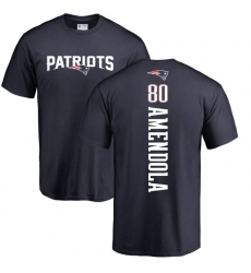 NFL Nike New England Patriots #80 Danny Amendola Navy Blue Backer T-Shirt