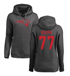 NFL Women's Nike New England Patriots #77 Nate Solder Ash One Color Pullover Hoodie