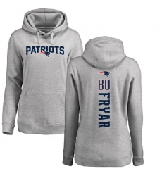 NFL Women's Nike New England Patriots #80 Irving Fryar Ash Backer Pullover Hoodie