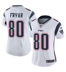 Women's Nike New England Patriots #80 Irving Fryar White Vapor Untouchable Limited Player NFL Jersey