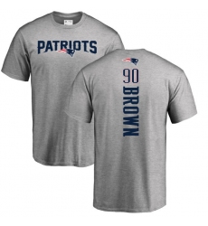 NFL Nike New England Patriots #90 Malcom Brown Ash Backer T-Shirt