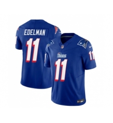 Men's Nike New England Patriots #11 Julian Edelman Blue 2023 F.U.S.E. Vapor Limited Football Stitched Jersey