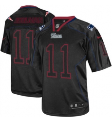 Men's Nike New England Patriots #11 Julian Edelman Elite Lights Out Black NFL Jersey Men's Nike New England Patriots #11 Julian Edelman Elite Lights Out Black NFL Jersey