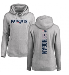 NFL Women's Nike New England Patriots #15 Chris Hogan Ash Backer Pullover Hoodie