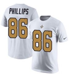 Nike New Orleans Saints #86 John Phillips White Rush Pride Name & Number T-Shirt