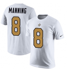 Nike New Orleans Saints #8 Archie Manning White Rush Pride Name & Number T-Shirt