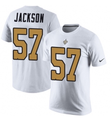 Nike New Orleans Saints #57 Rickey Jackson White Rush Pride Name & Number T-Shirt
