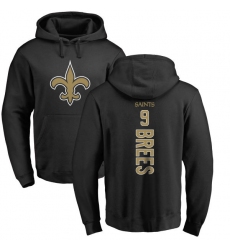 NFL Nike New Orleans Saints #9 Drew Brees Black Backer Pullover Hoodie