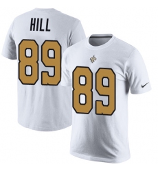 Nike New Orleans Saints #89 Josh Hill White Rush Pride Name & Number T-Shirt