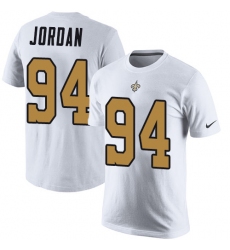 Nike New Orleans Saints #94 Cameron Jordan White Rush Pride Name & Number T-Shirt